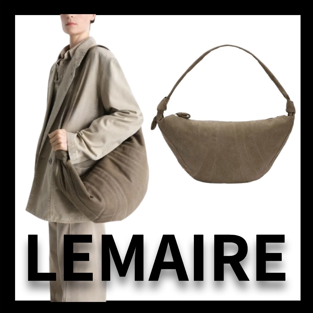 LEMAIRE ルメール XL クロワッサンバッグ ブラウン コットン