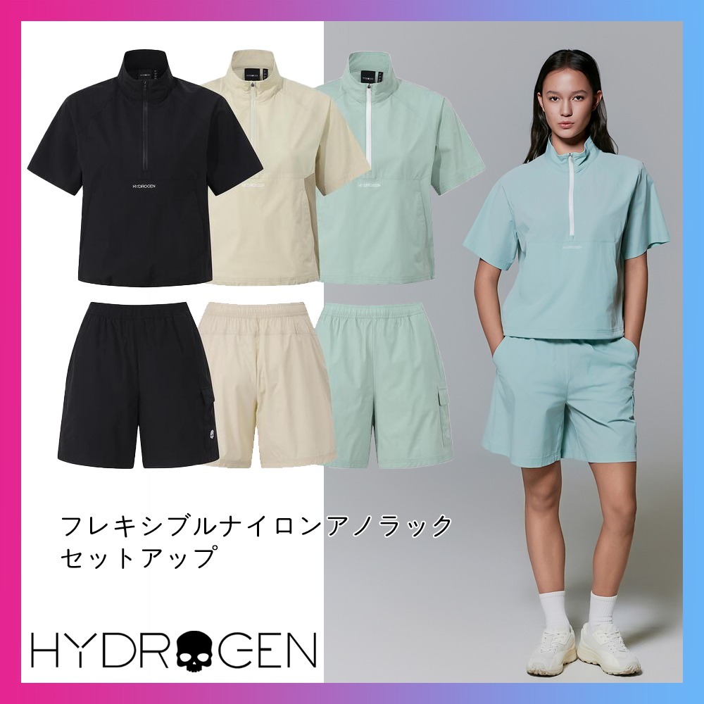【HYDROGEN】(韓国)フレキシブルナイロンアノラックセットアップ