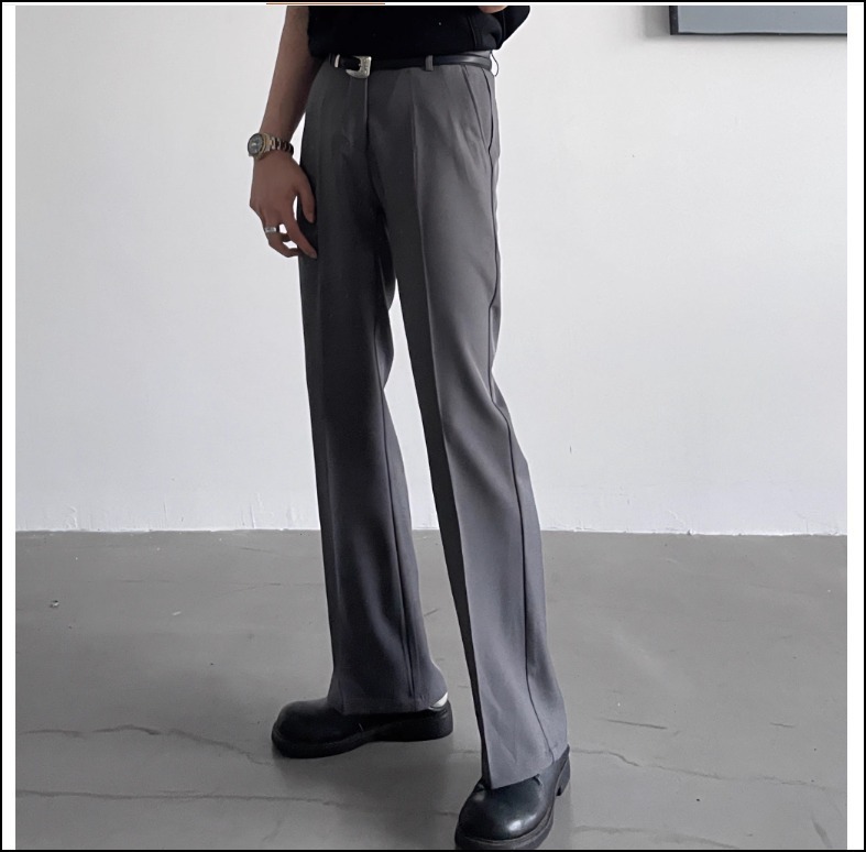 メンズ スーツパンツ フィット フレア スラックス 仕事用