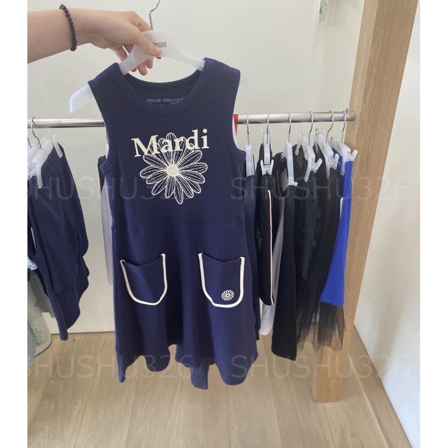 MARDI MERCREDI★KIDS WAFFLE DRESS FLOWERMARDI
