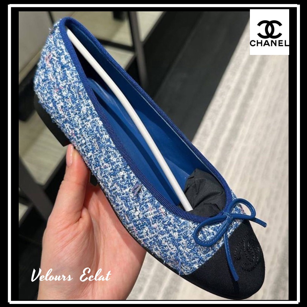 大人可愛い一足♡*【CHANEL】ツイードバレリーナ