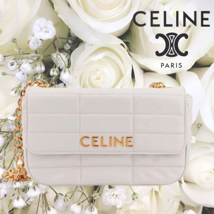 【CELINE】セリーヌ チェーン ショルダーバッグ ホワイト