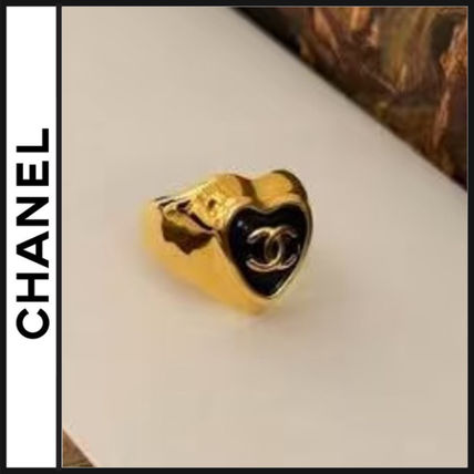 希少【CHANEL】圧倒的な存在感 シャネルリング 指輪 ハート ハート ゴールド（金色）系 CHANEL(シャネル) 指輪・リング