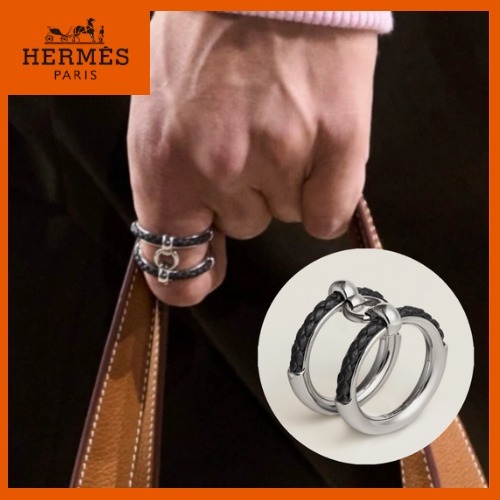 【レザーとメタル♡】 HERMES Flibustierリング