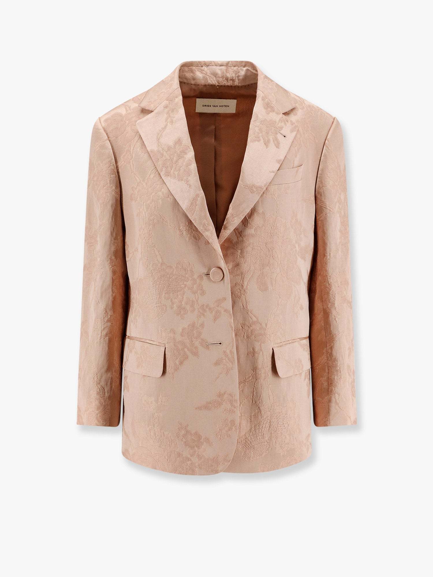 アウターその他 DRIES VAN NOTEN Jacquard linen blend blazer floral motif