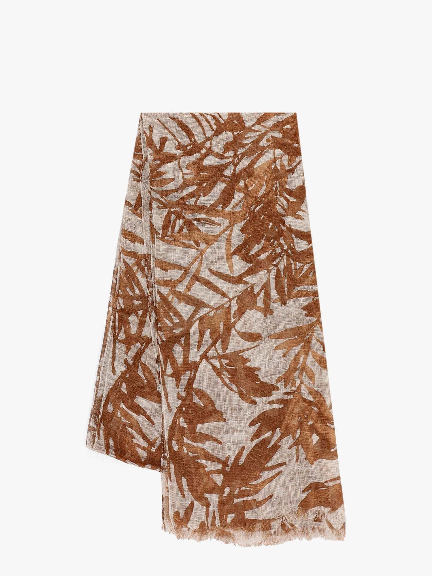 スカーフ BRUNELLO CUCINELLI Linen blend scarf Marrone