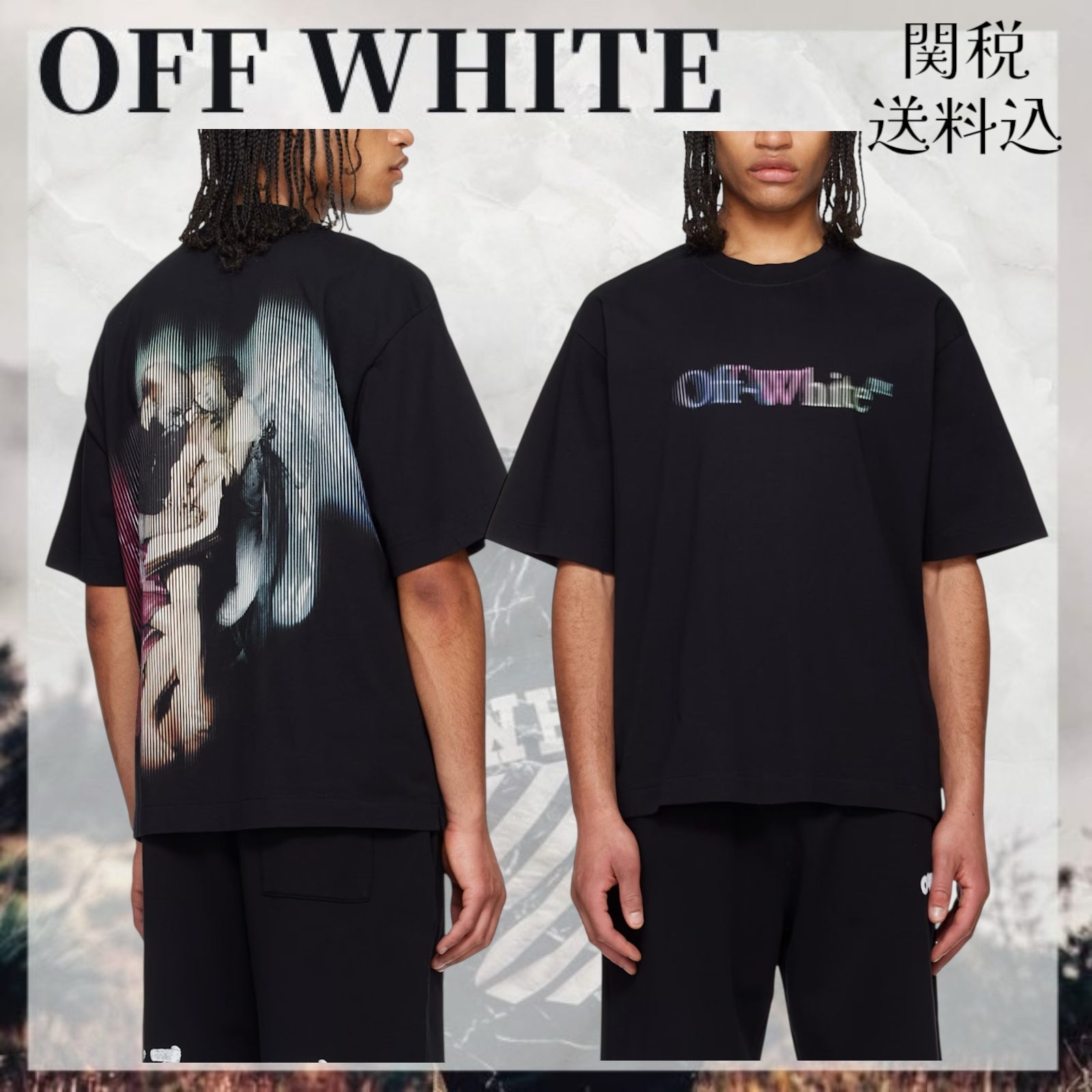 OFF WHITE♡ ブラック Skate 半袖Tシャツ