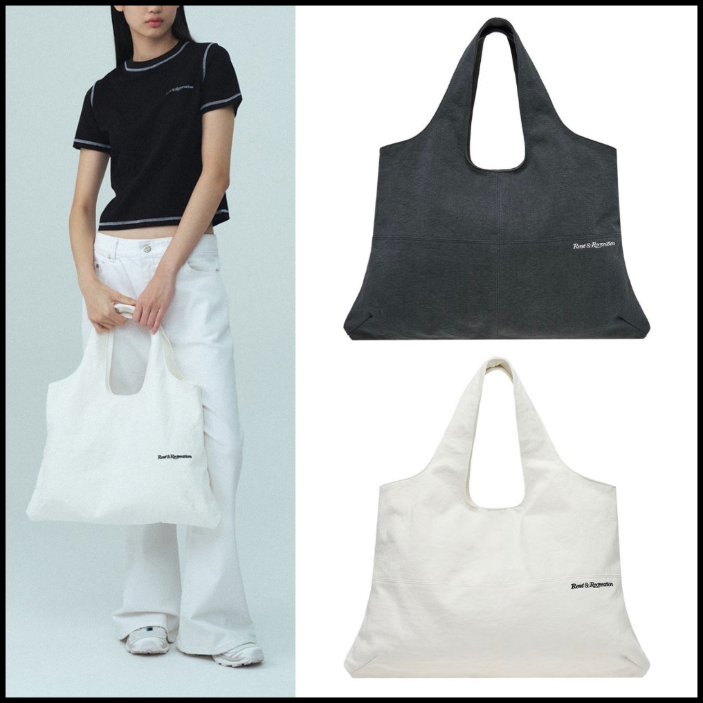 正規品★Rest & Recreation★COTTON SHOULDER BAG ロゴ 関税込