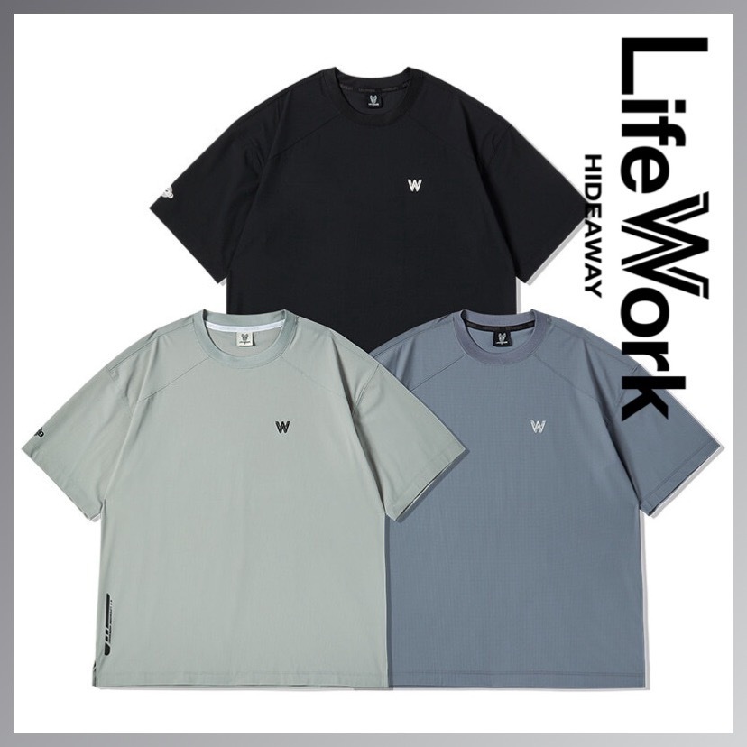 【韓国 Life Work】リップストップN/SPベーシックラウンドT