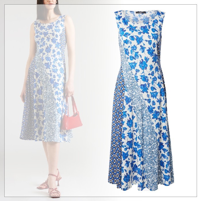 関税負担なし◆Weekend Max Mara◆フローラルノースリーブドレス