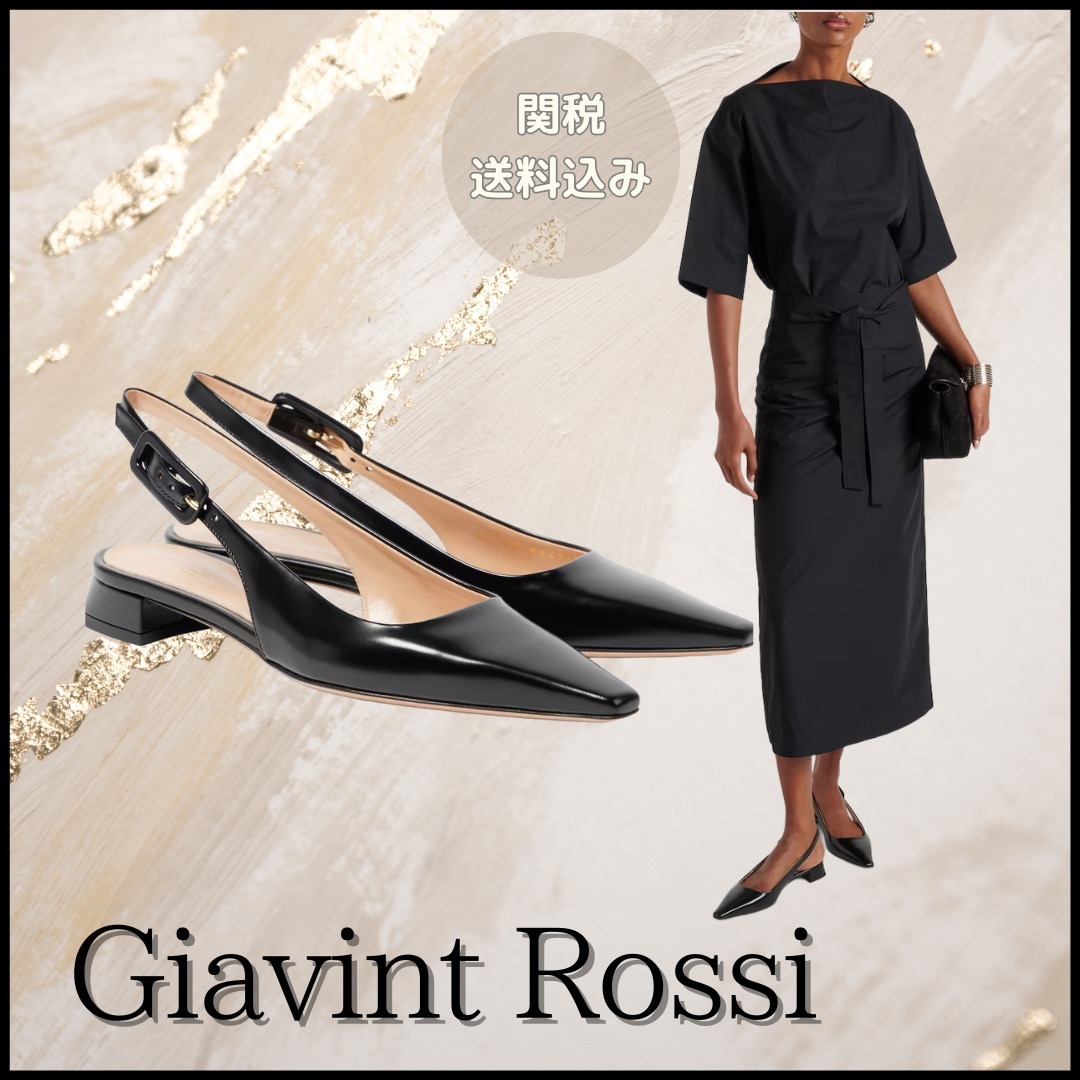 Gianvito Rossi【関税送料込】スリングバックバレエフラット
