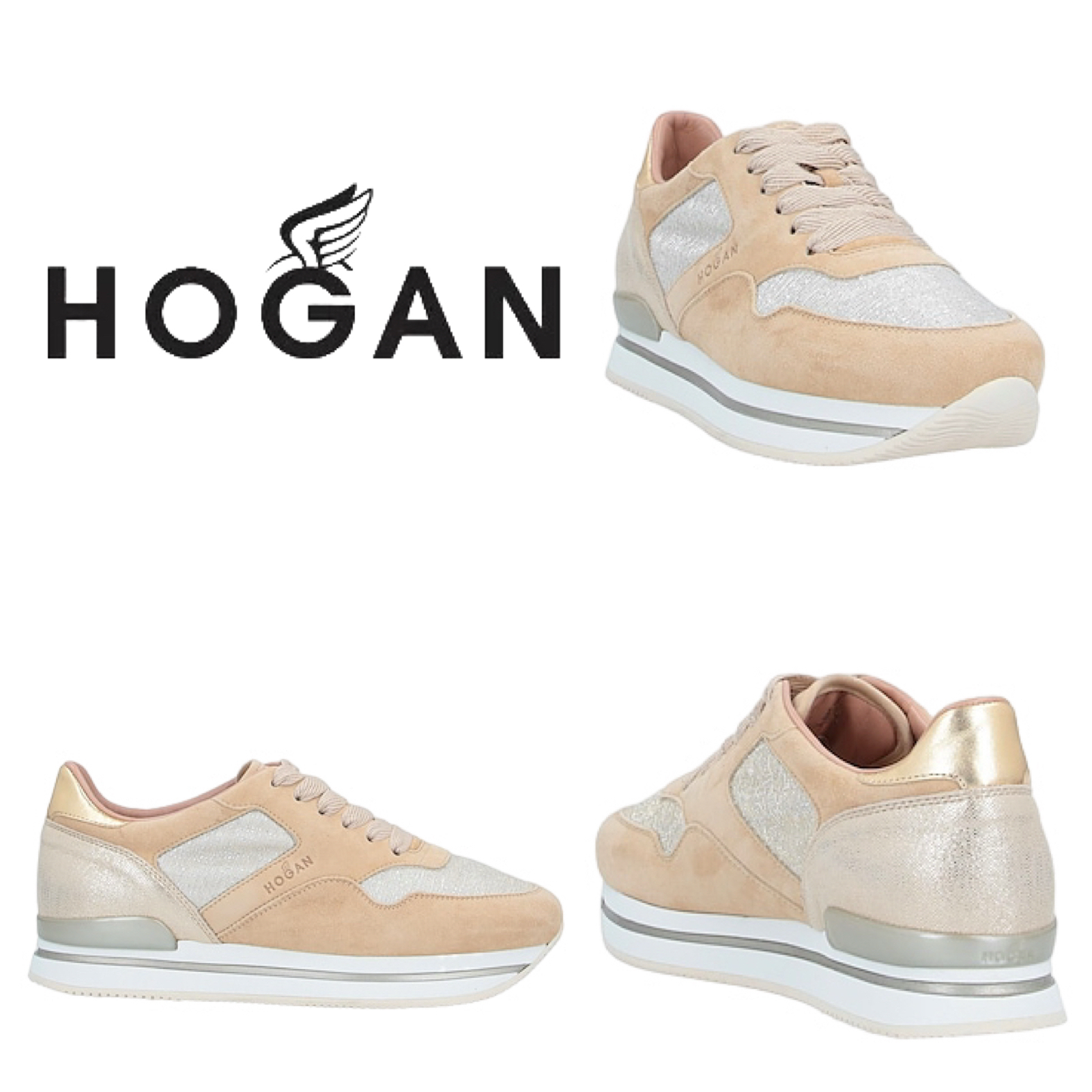 HOGAN レディーススニーカー ベージュ