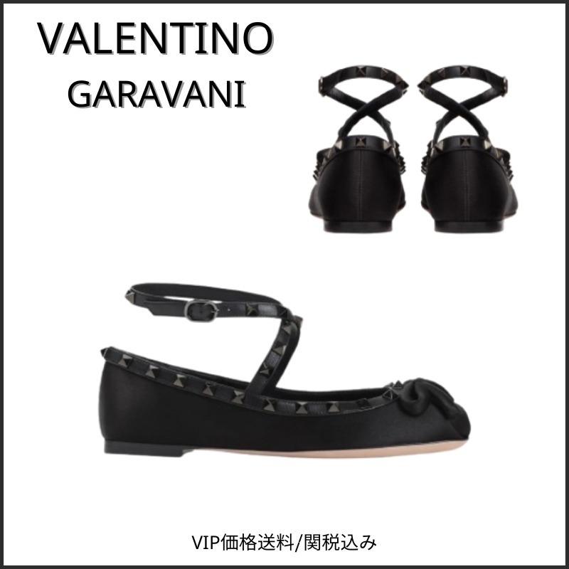 国内送/送関込【ValentinoGaravani】サテン バレリーナ