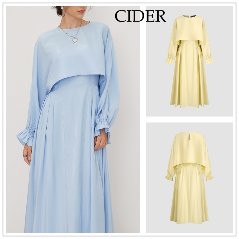 Cider◆シャーリングスリーブブラウス & マキシドレス【送料込】