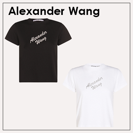 関税込◆Alexander Wang◆クリスタル ロゴ Tシャツ
