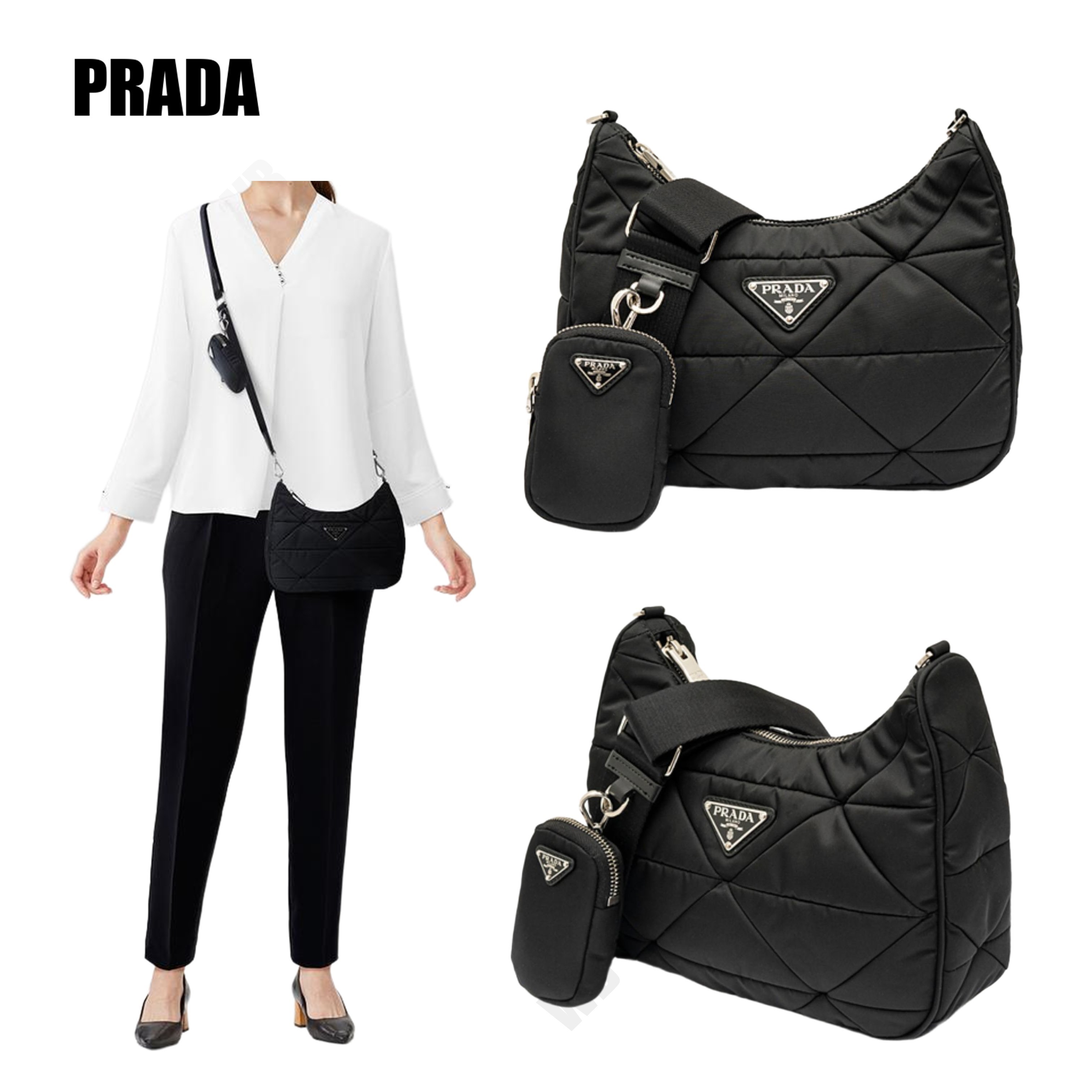 [PRADA] パデッドナイロン ショルダーバッグ ☆送料込☆