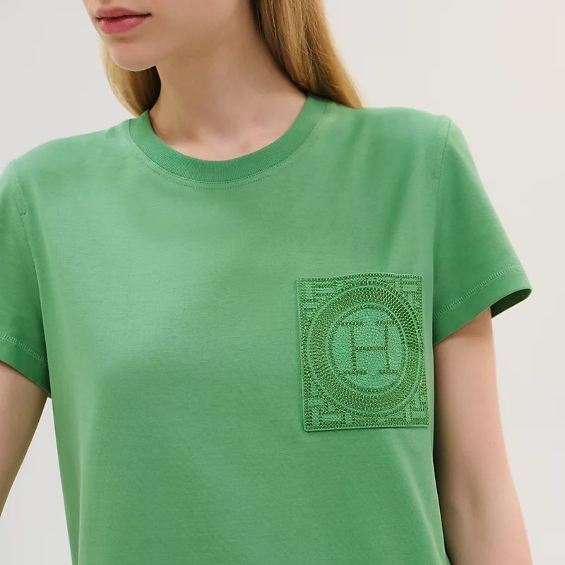 《ワンポイントでシンプルに♪》HERMES ジャージードレス