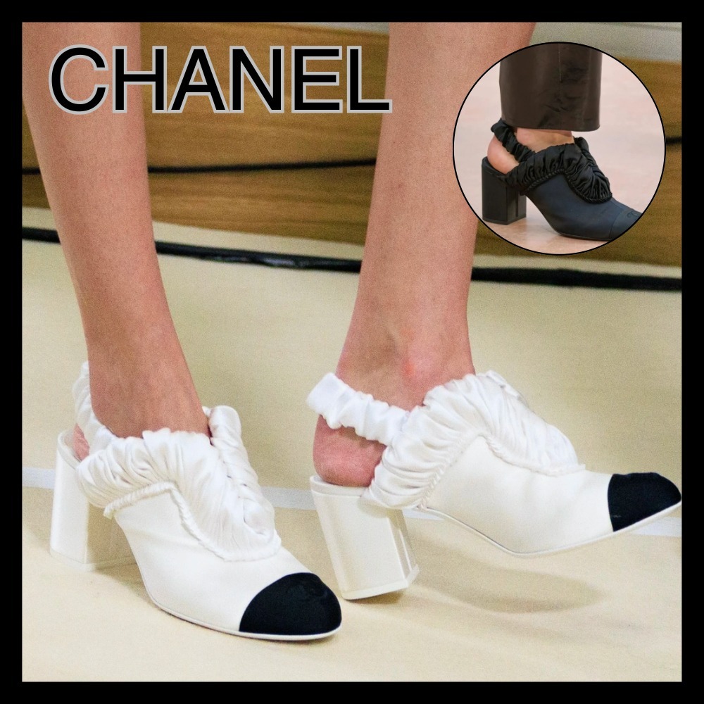 【アートな足元】CHANEL フリルバイカラーシューズ