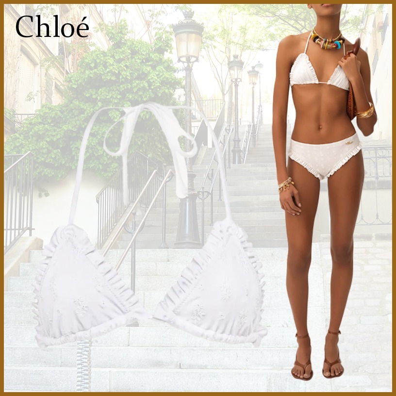 かわいい♪ 直営店 Chloe フリル ビキニ トップ CH25AMB11471101