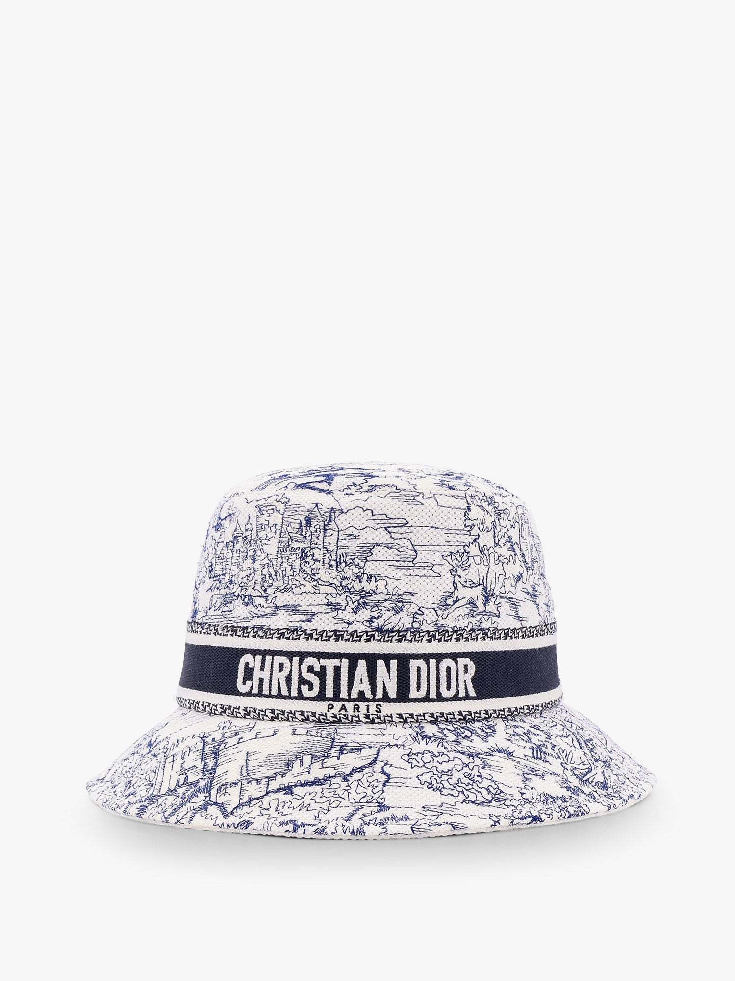 ハット DIOR D-bobby toile de jouy scotland bucket hat narrow brim