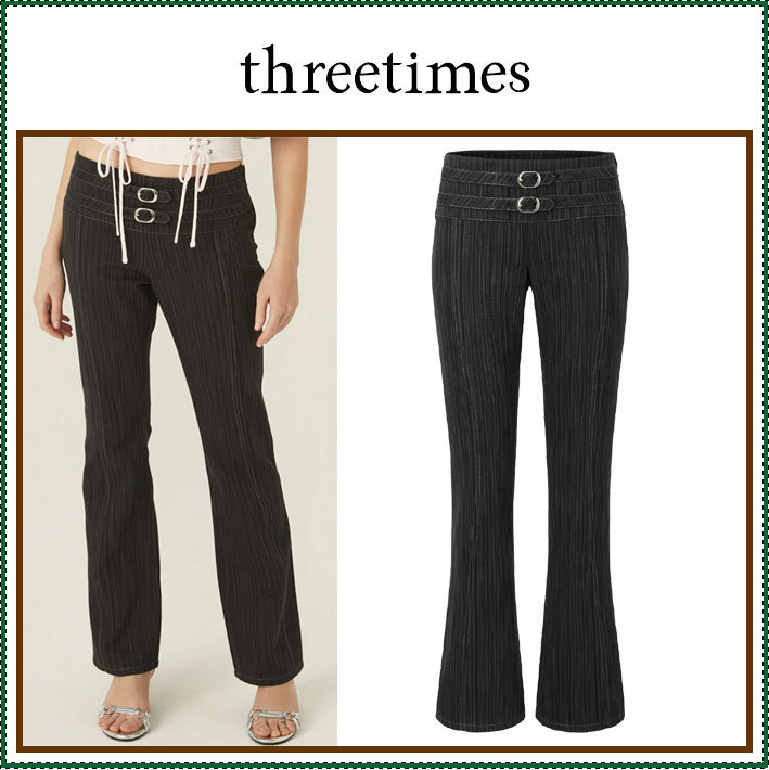 【threetimes】 Bena stripe pants /追跡付