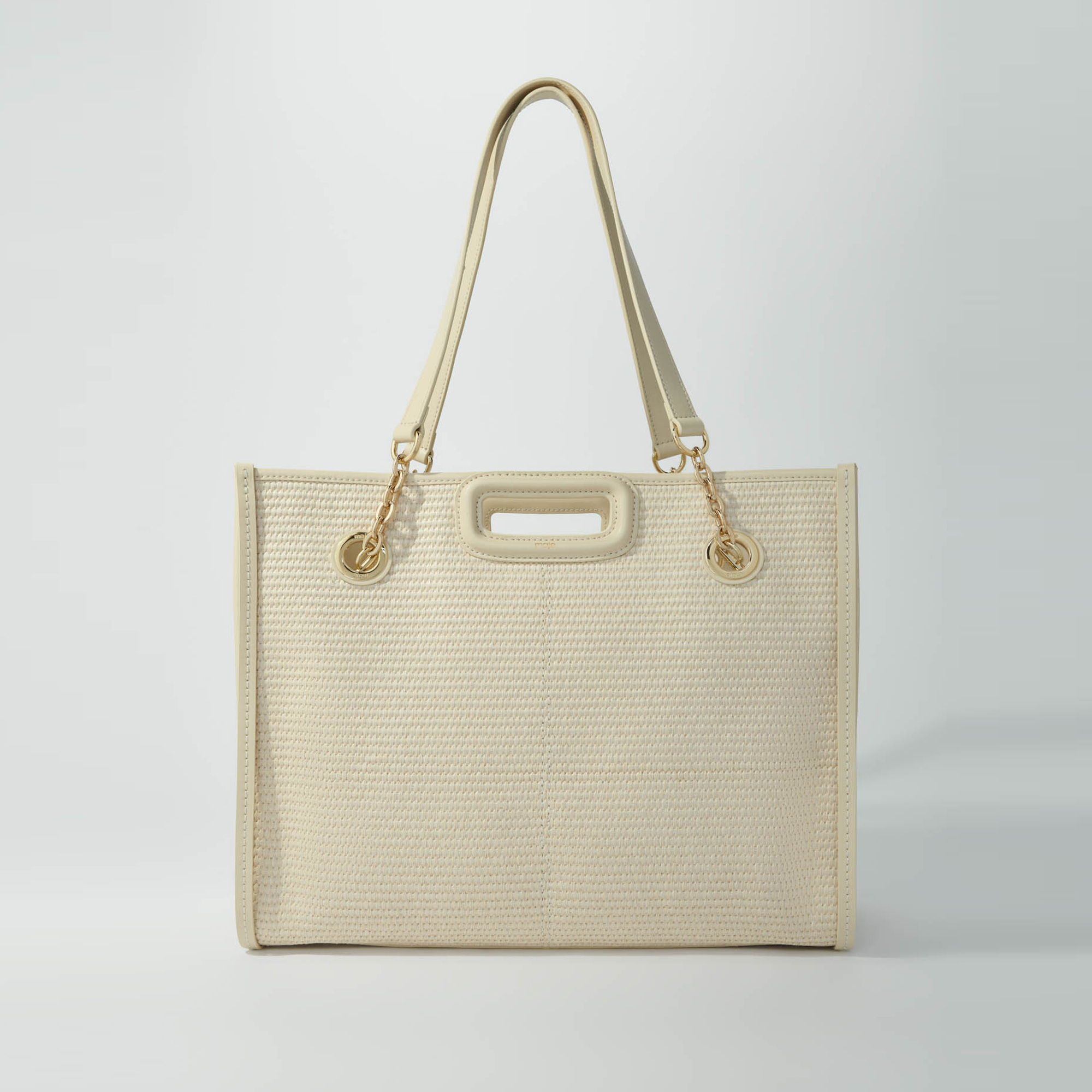 【日本未入荷】MAJE ラフィア風2WAYトート Mバッグ シグネチャー