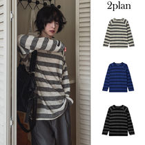 【2plan】25SS★ [LAN ARCHIVE] Shoulder Button Stripe Knit
