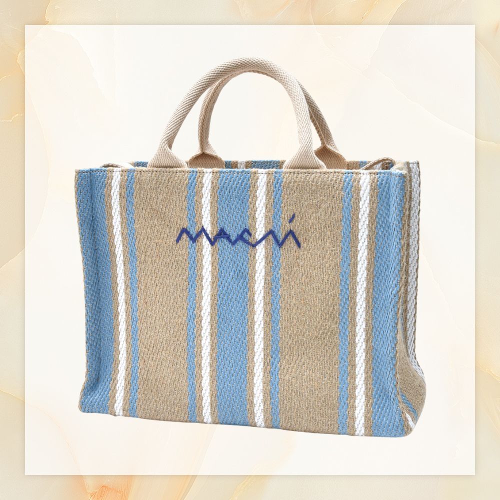 【MARNI】SMALL BASKET/ ストライプバッグ