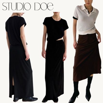 台湾発【STUDIO DOE】ミドルウエスト スリットタイトスカート 台湾発【STUDIO DOE】ミドルウエスト スリットタイトスカート