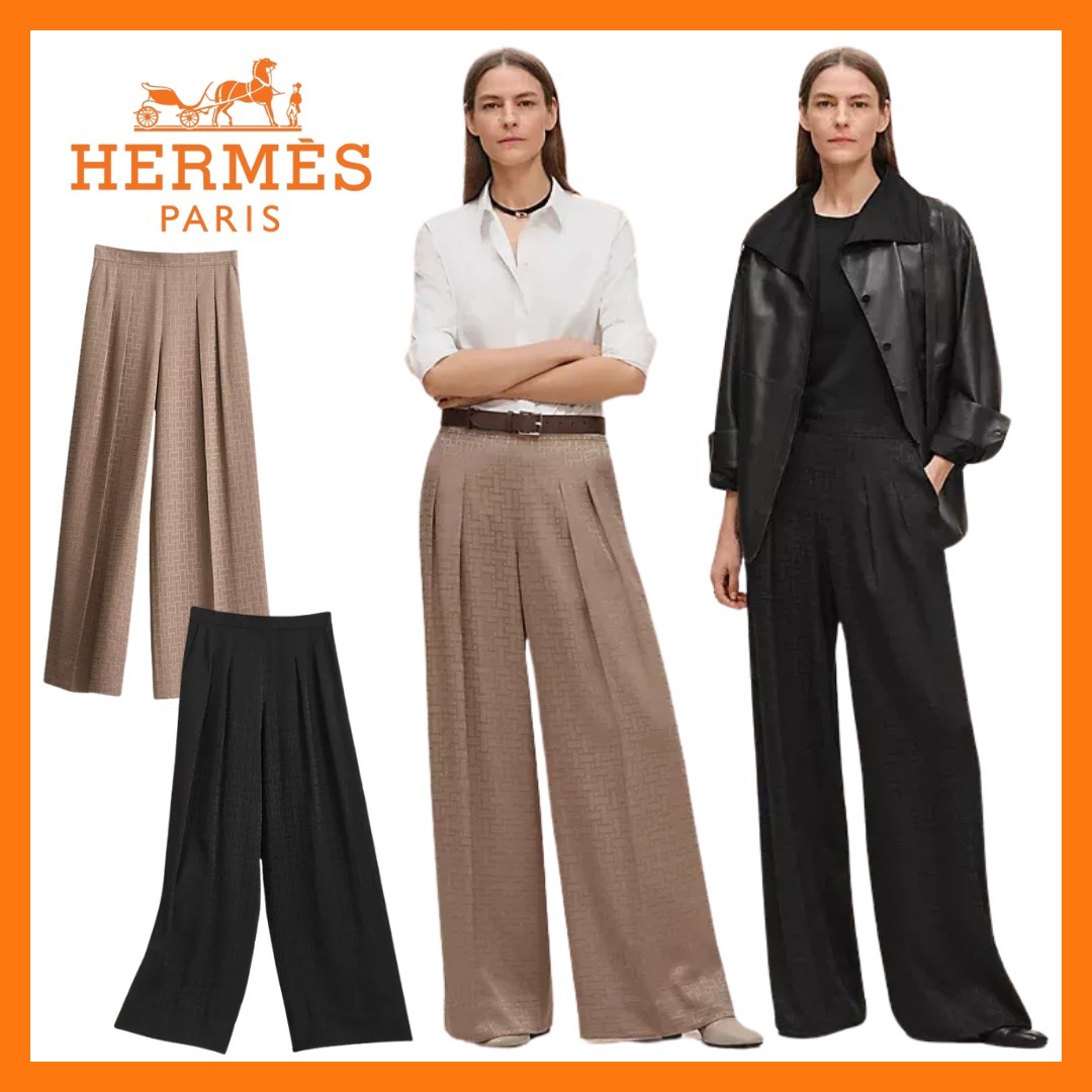 エルメスの芸術的センスが光る☆【HERMES】モザイク柄パンツ