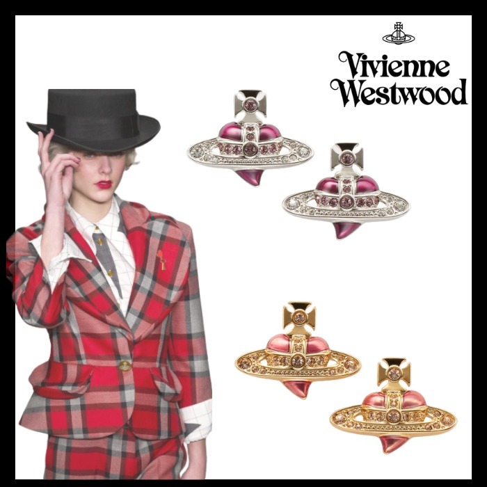 即発*Vivienne Westwood☆NEW DIAMANTE HEART 完売 ピアス