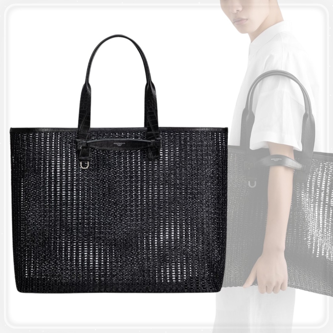 【DOLCE&GABBANA】カーフスキン ウーヴンメッシュ バッグ