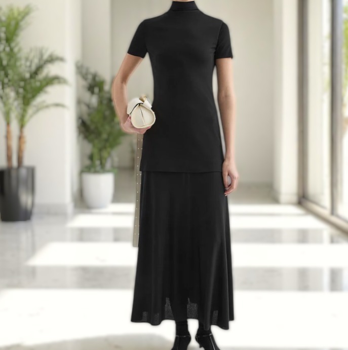 ラストチャンス【Jil Sander】ビスコース ハイネック ドレス