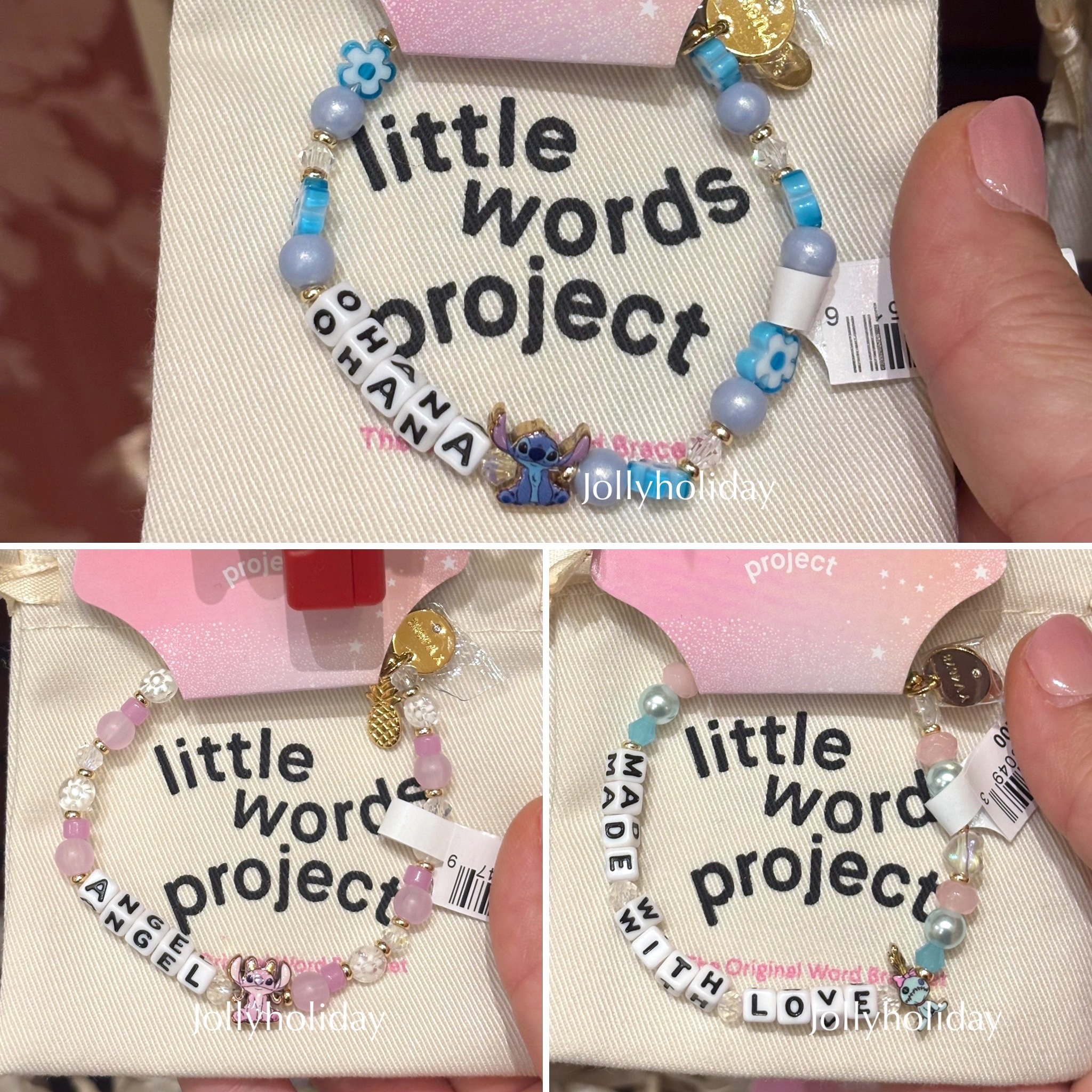 ☆little words project☆スティッチ ビーズブレスレット 3種類