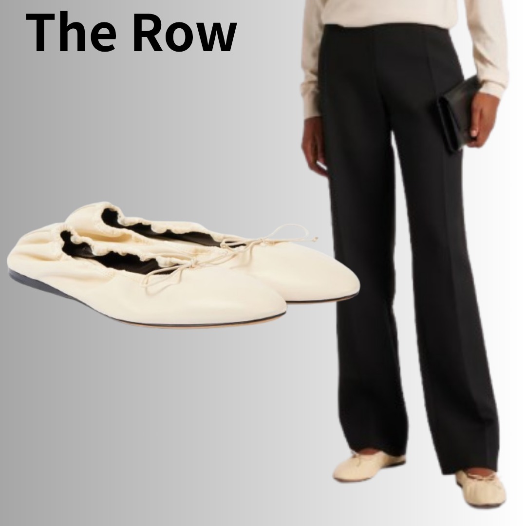 The Row アワルレザーバレエフラット