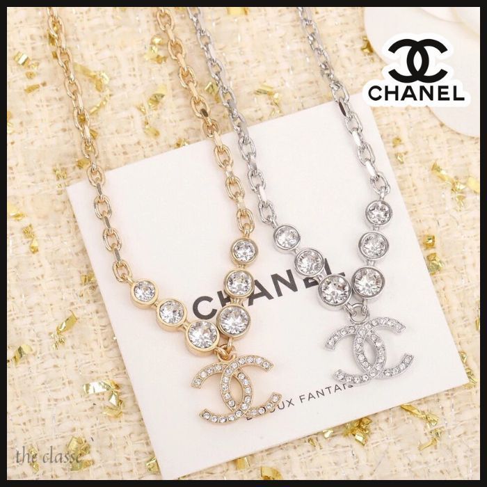 【華やかなアクセント】CHANEL ネックレス ペンダント CCマーク