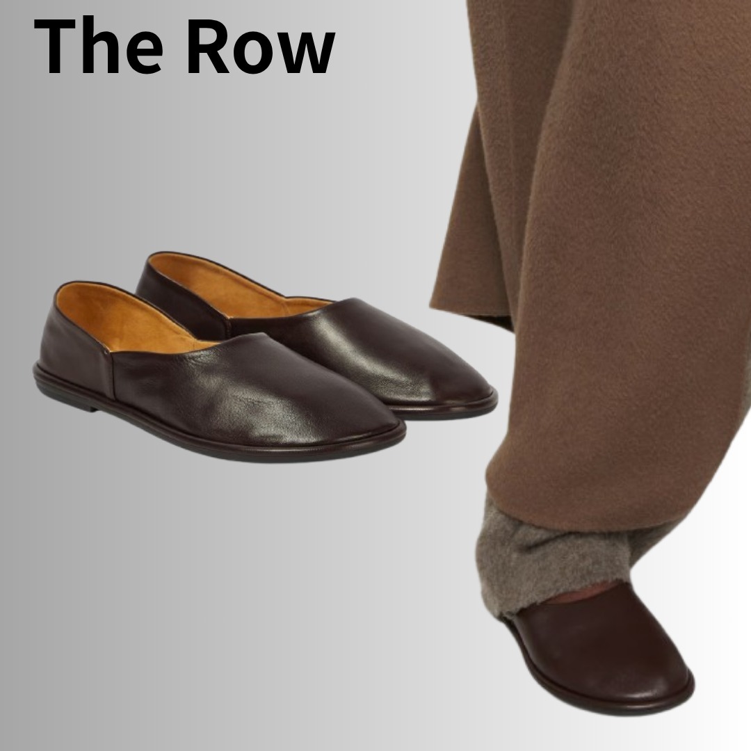 The Row キャナルレザーフラットシューズ