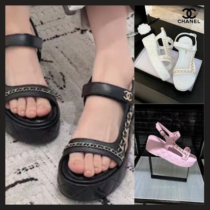 ピンク系 CHANEL(シャネル) サンダル・ミュール(レディース) 3
