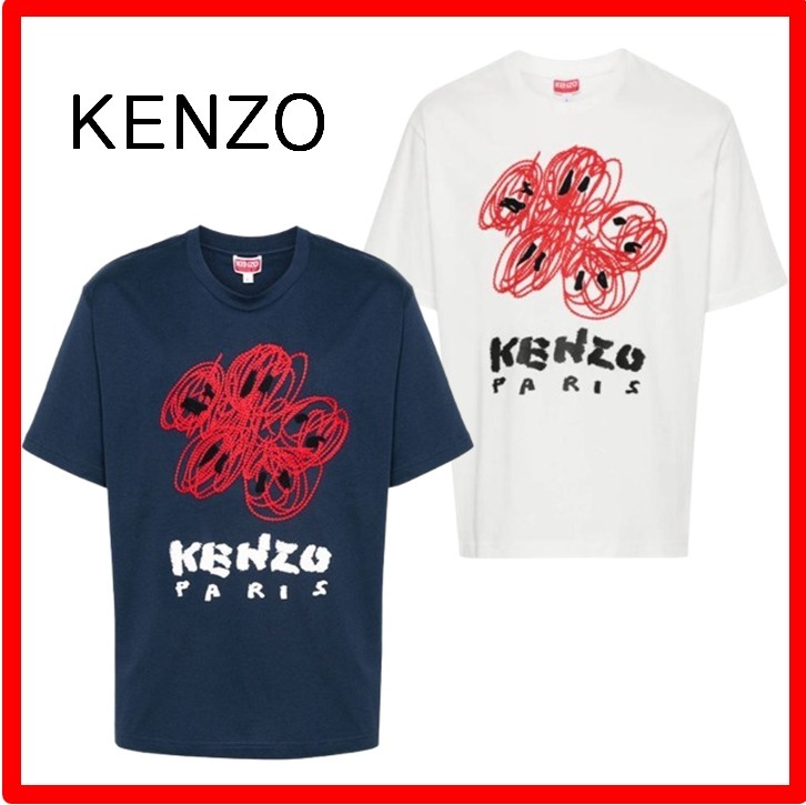 人気★【KENZO】★ドローイング バーシチー 半袖Tシャツ★