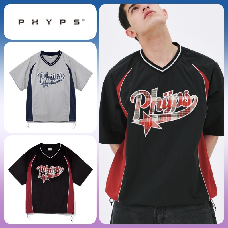 ◆PHYPS Check Startail String Short Sleeve T-shirt/2色◆