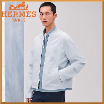 ブルー（青）系 M HERMES(エルメス) アウター(レディース