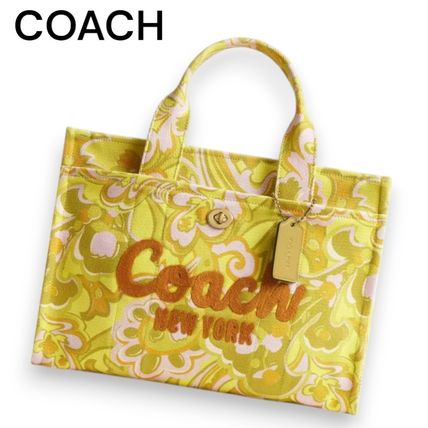 【ついに再販開始！】 イエロー（黄色）系 Coach Cargo Tote(コーチ カーゴ トート バッグ
