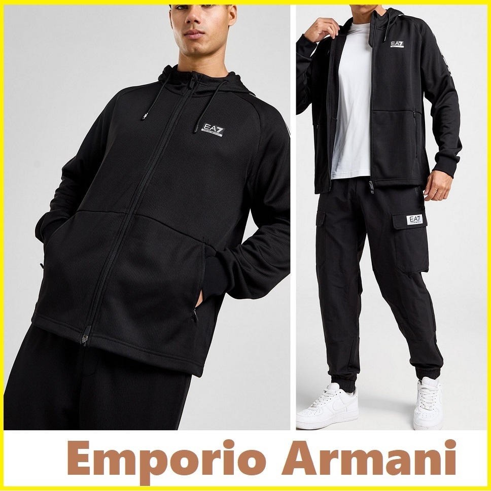 EMPORIO ARMANI★EA7★ロゴ☆ショルダーストライプ☆パーカー