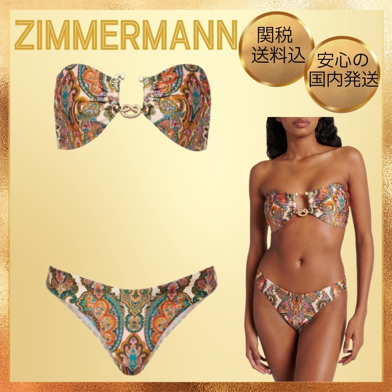 ★Zimmermann★ ペイズリー柄 リング付き バンドゥビキニ