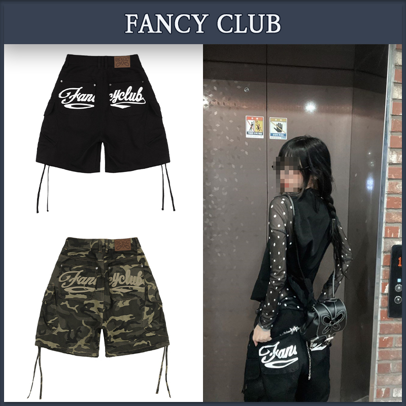 【FANCY CLUB】送料・関税込★カーゴレタリングバミューダパンツ