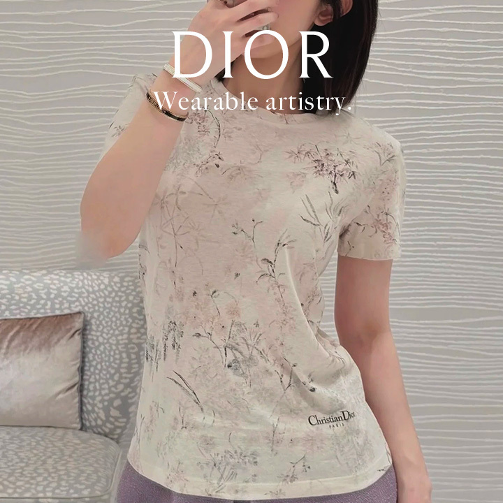 *大人のカジュアル*【DIOR】Millefiori コットン&リネンT