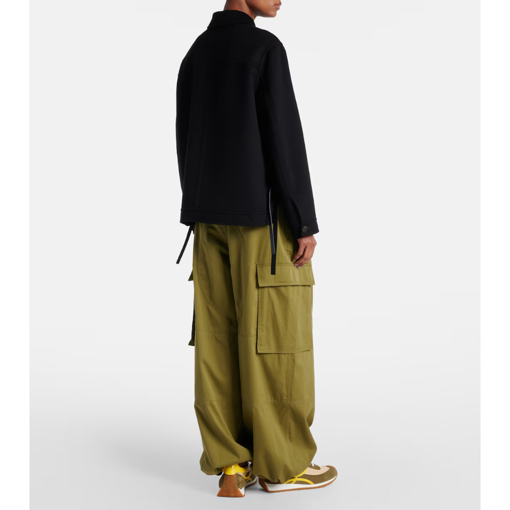 《大人カジュアル》【LOEWE】ウール＆カシミア ジャケット 黒
