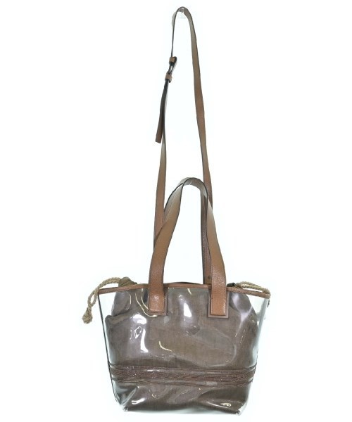BRUNELLO CUCINELLI トートバッグ クリアx茶 4213225Y0030