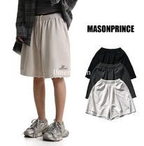MASONPRINCE ハーフスウェットパンツ ダメージ カジュアル ロゴ