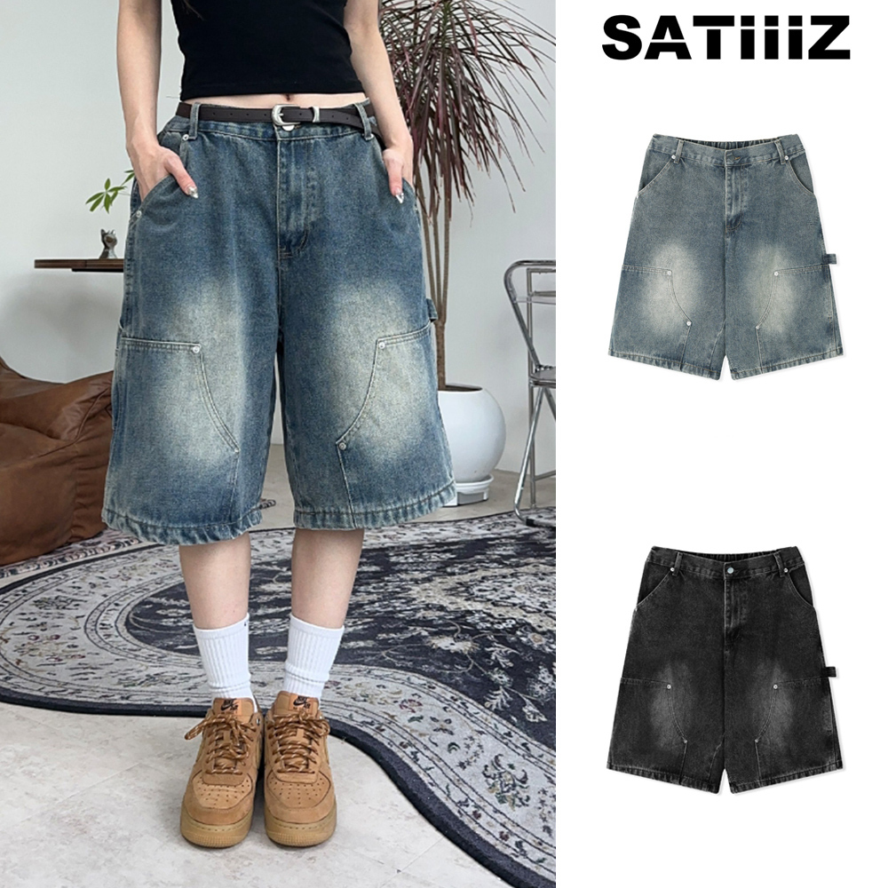 【SATIIIZ】Hennen Carpenter Bermuda Denim Pants